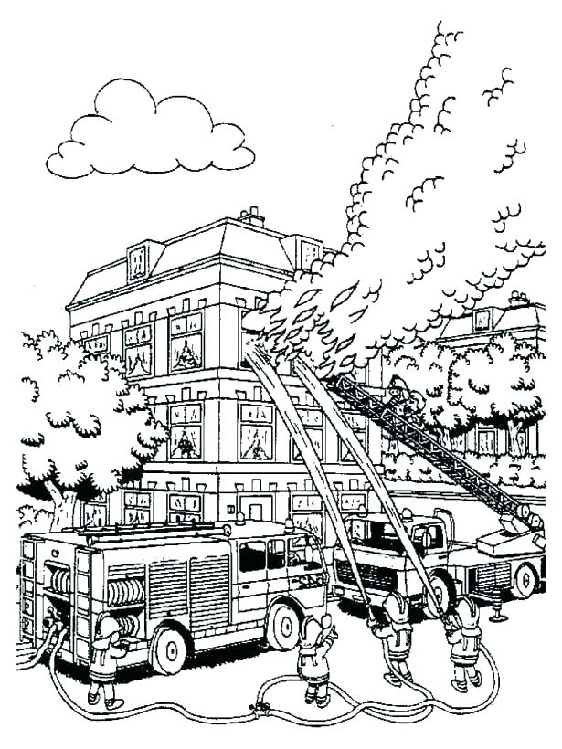 Putting out Fire Coloring Pages