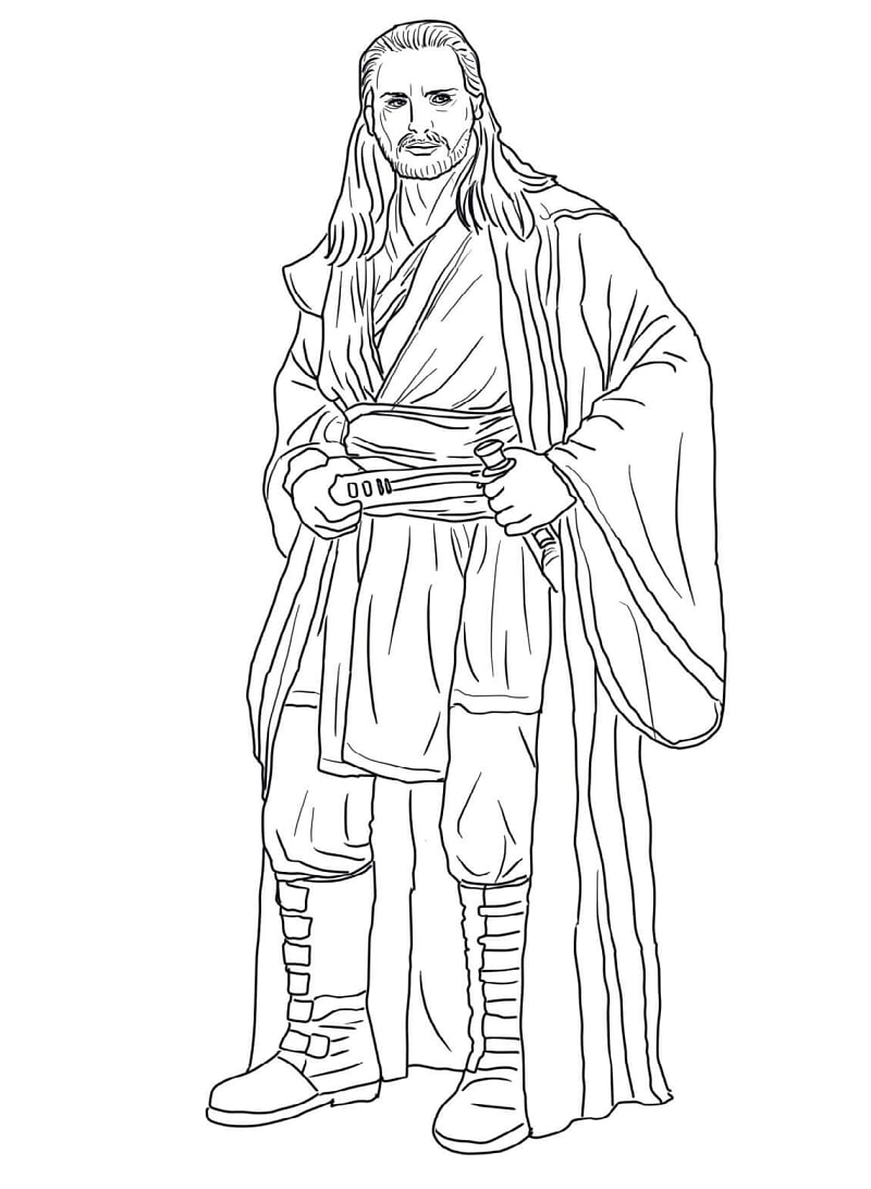 Qui Gon Jinn Coloring Page