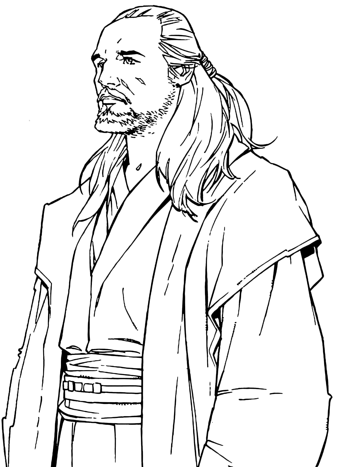 Qui Gon Jinn Coloring Page