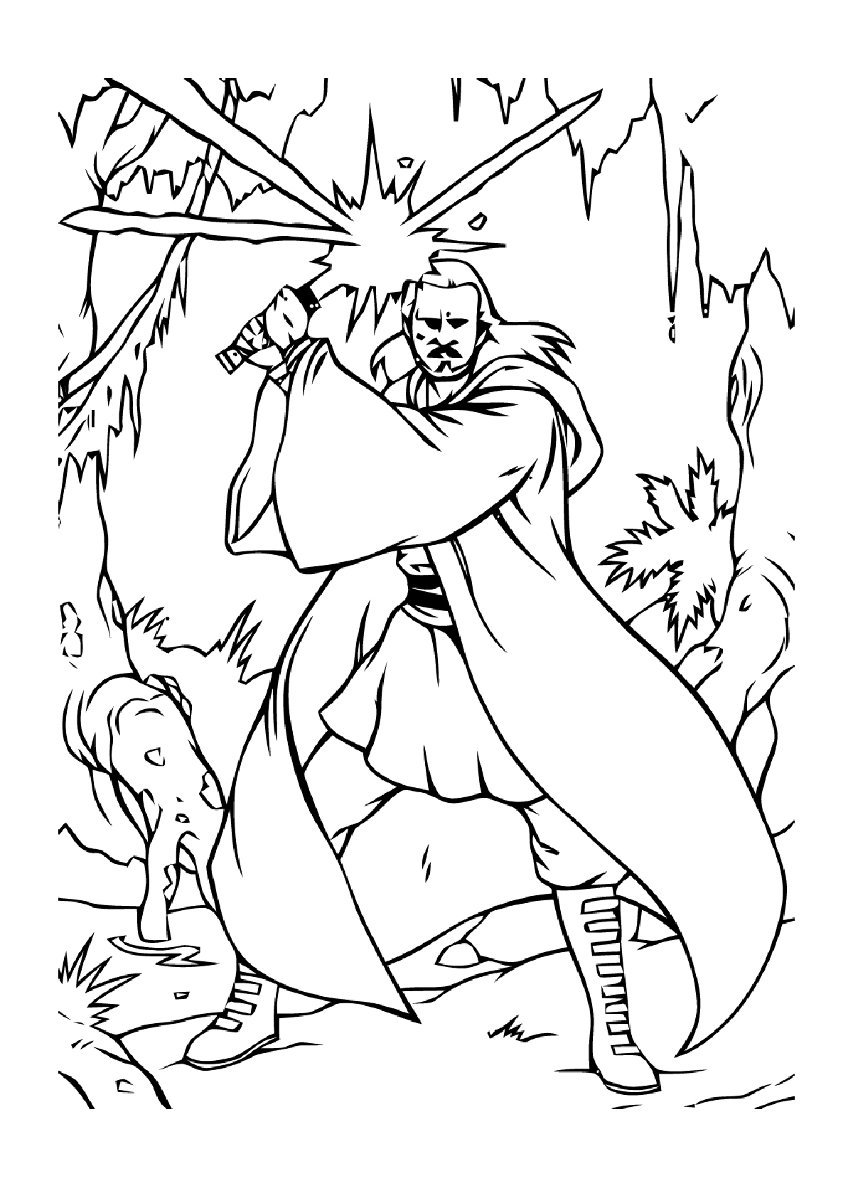 Qui Gon Jinn Printable Coloring Pages