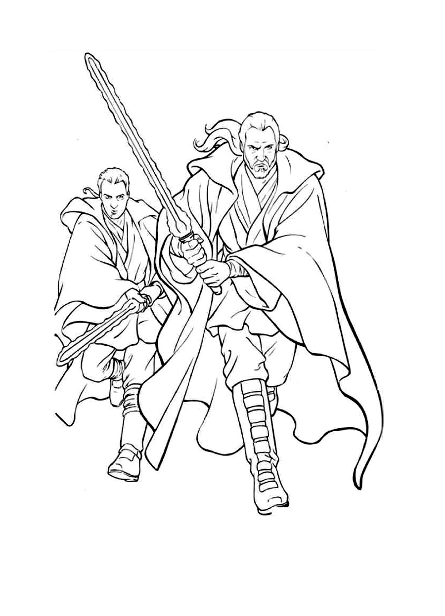 Qui Gon Star Wars Coloring Pages