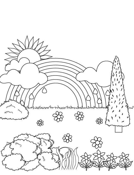 Rainbow Coloring Pages For Kids Printable