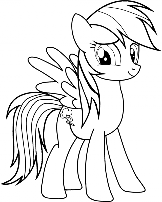 Rainbow Dash Coloring Page