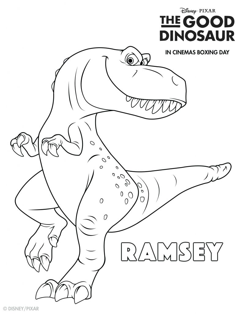 Ramsey The Good Dinosaur Coloring Pages