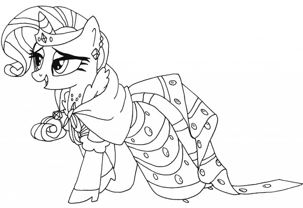 Rarity Costume Coloring Page