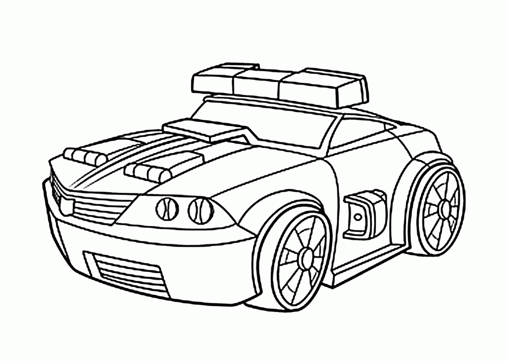 Rescue Bots Chase Car Coloring Pages
