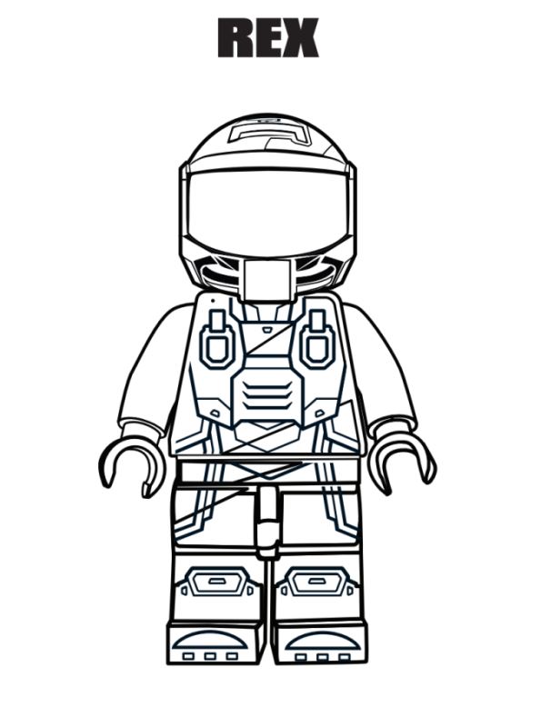 Rex - Lego Movie Coloring Pages