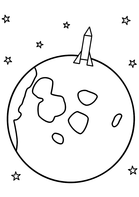 Rocket Ship Coloring Page for Preschool