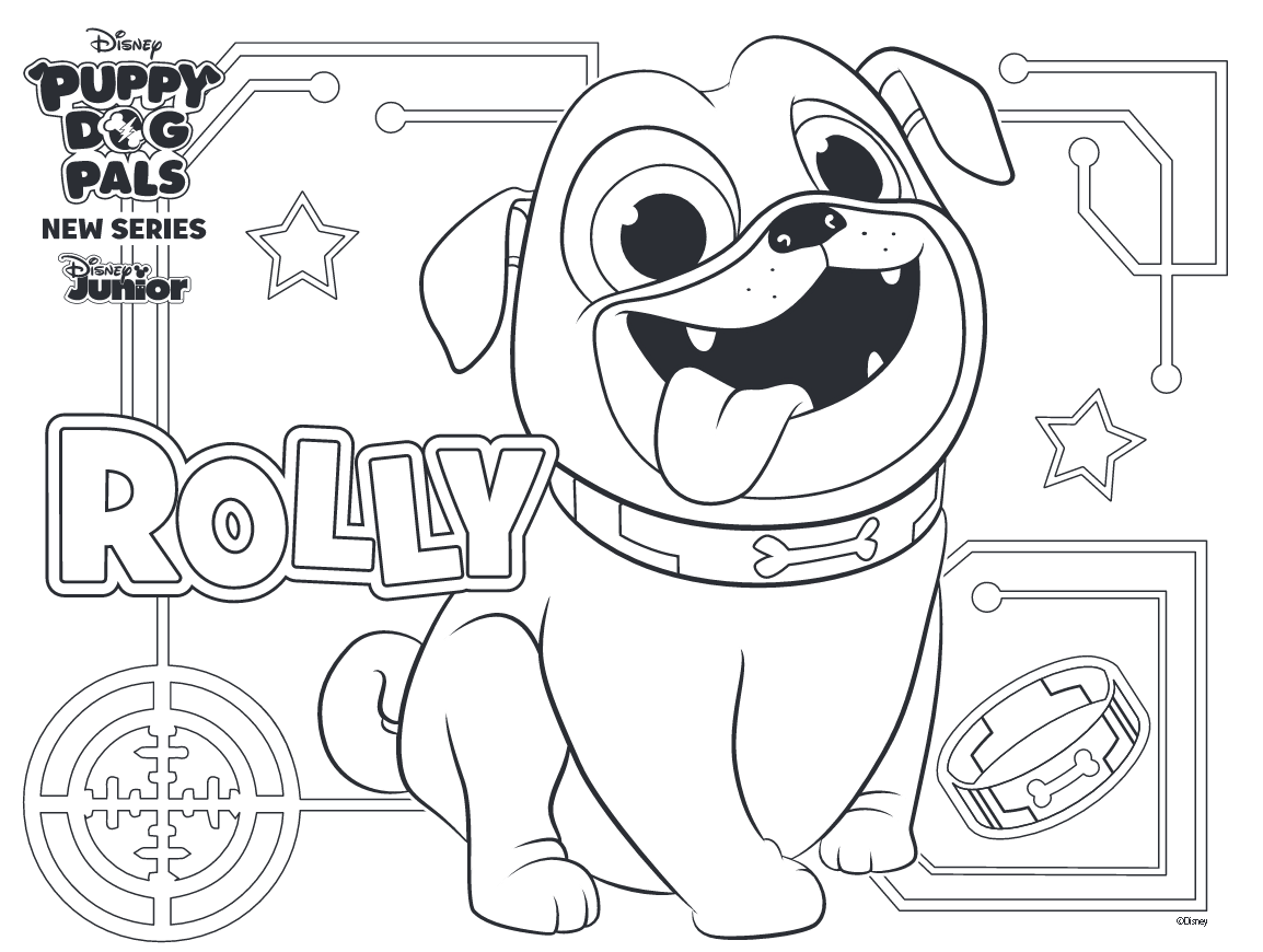 Rolly Puppy Dog Pals Coloring Pages