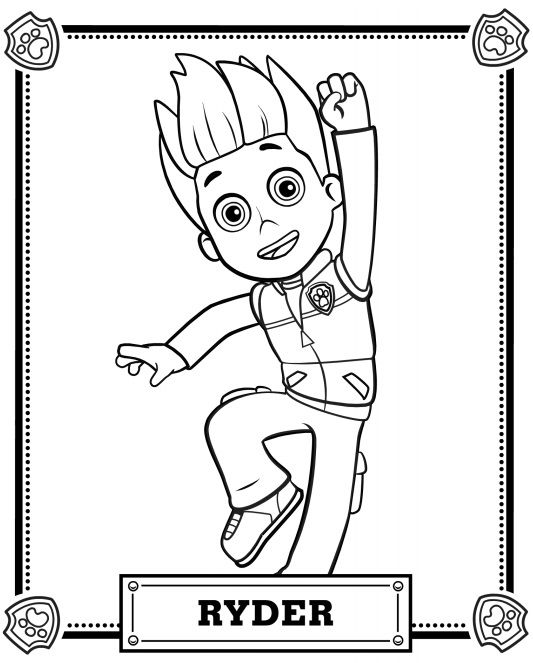 Ryder - Paw Patrol Coloring Pages