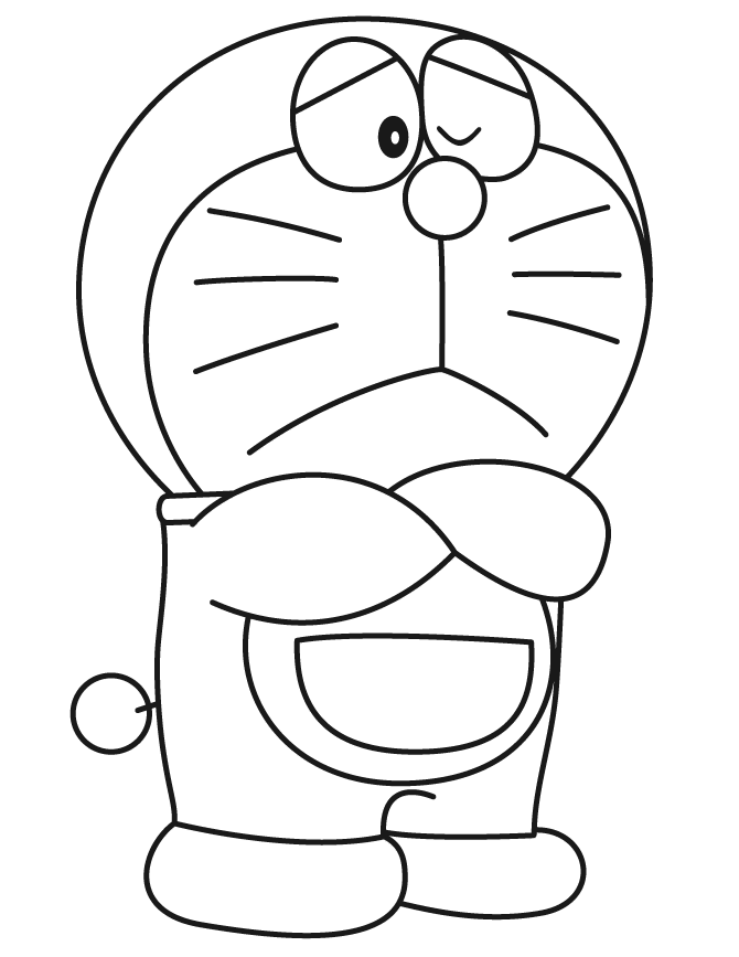 Sad Doraemon Coloring Pages