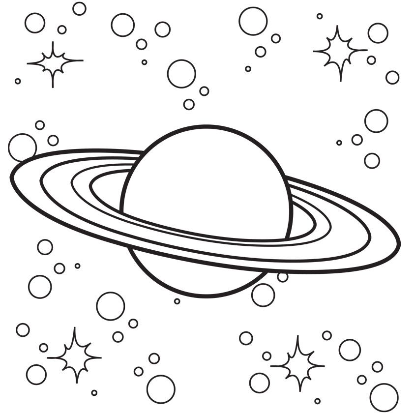 Saturns Rings Coloring page