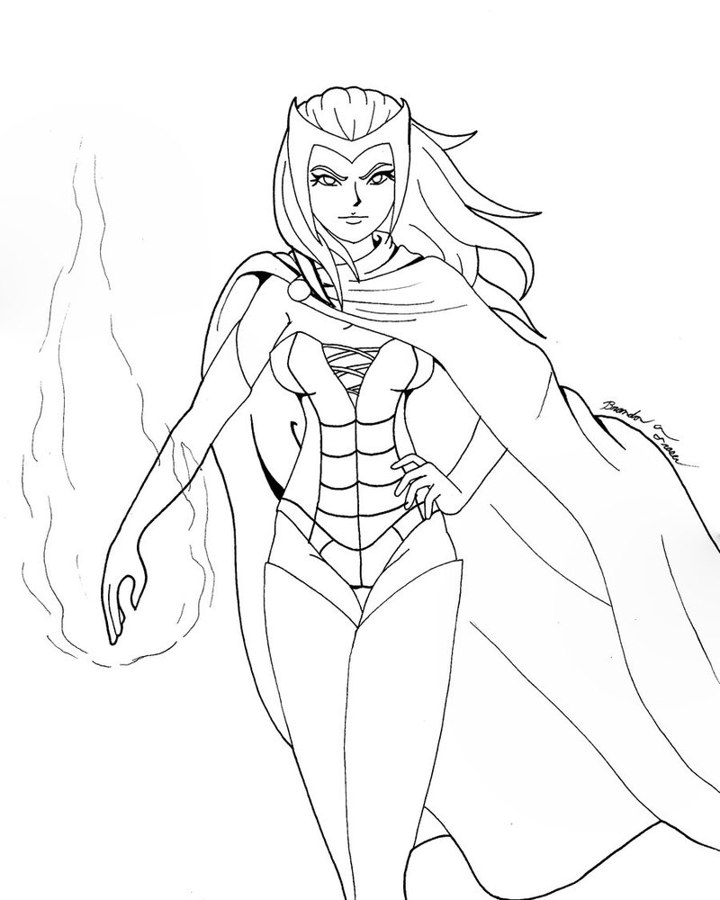 Scarlet Witch Coloring Pages