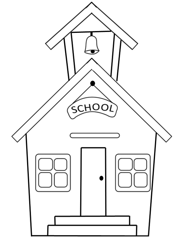 School House Coloring Sheet