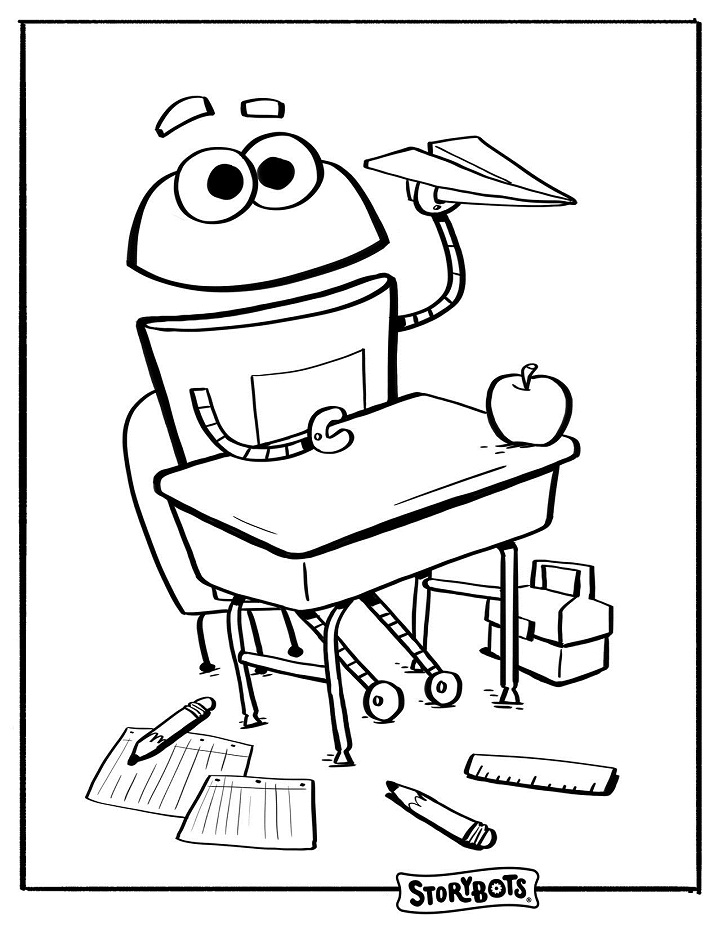 School Storybots Coloring Pages