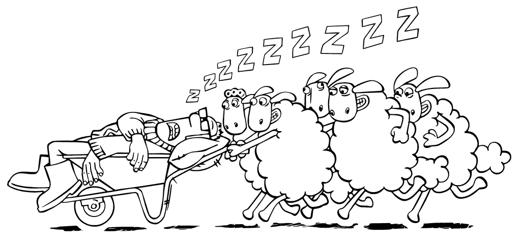 Shaun The Sheep Sleep Coloring Pages