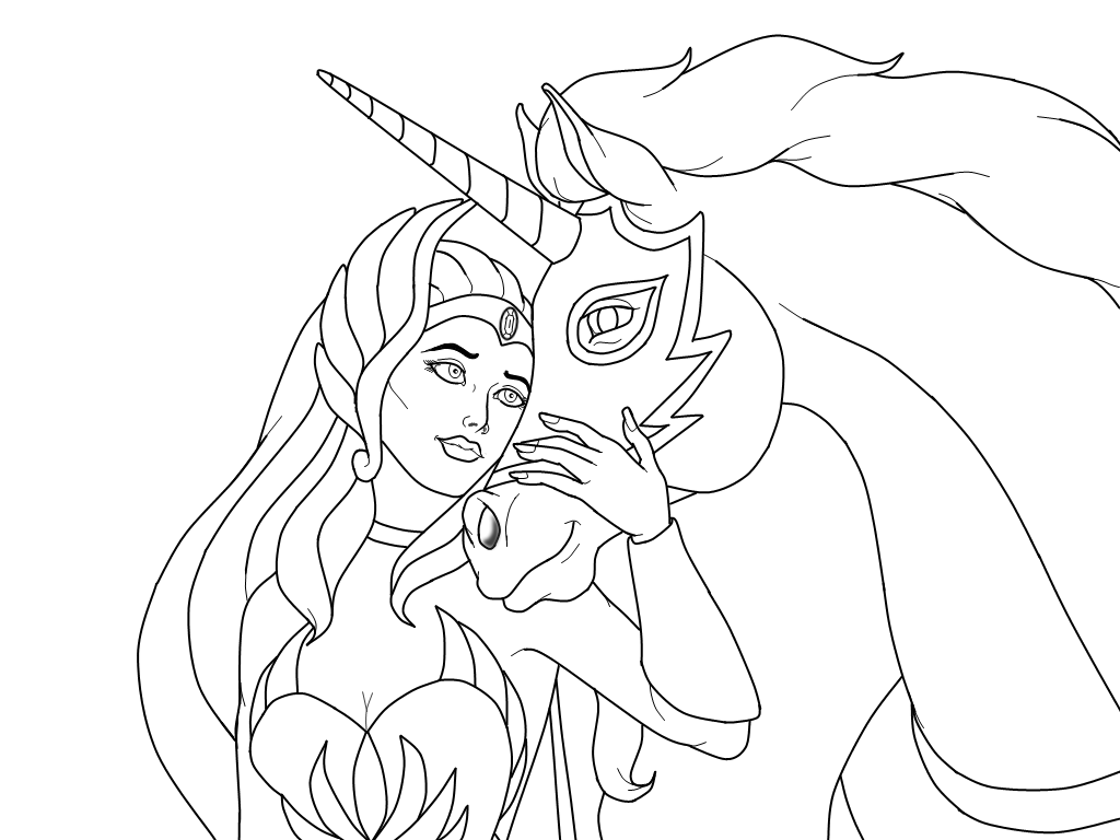 She Ra And Swift Wind Coloring Pages