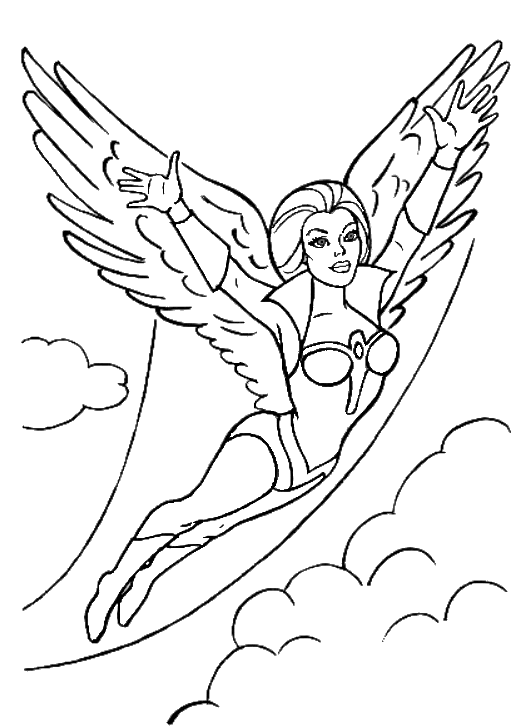 She Ra Flying Coloring Pages