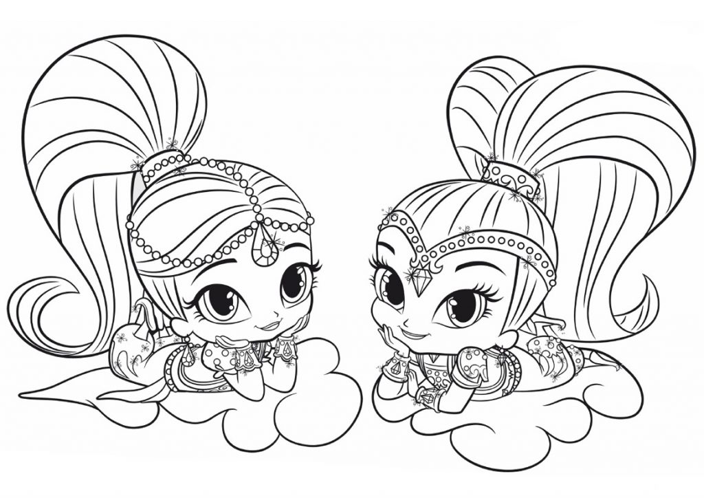 Shimmer and Shine Coloring Page