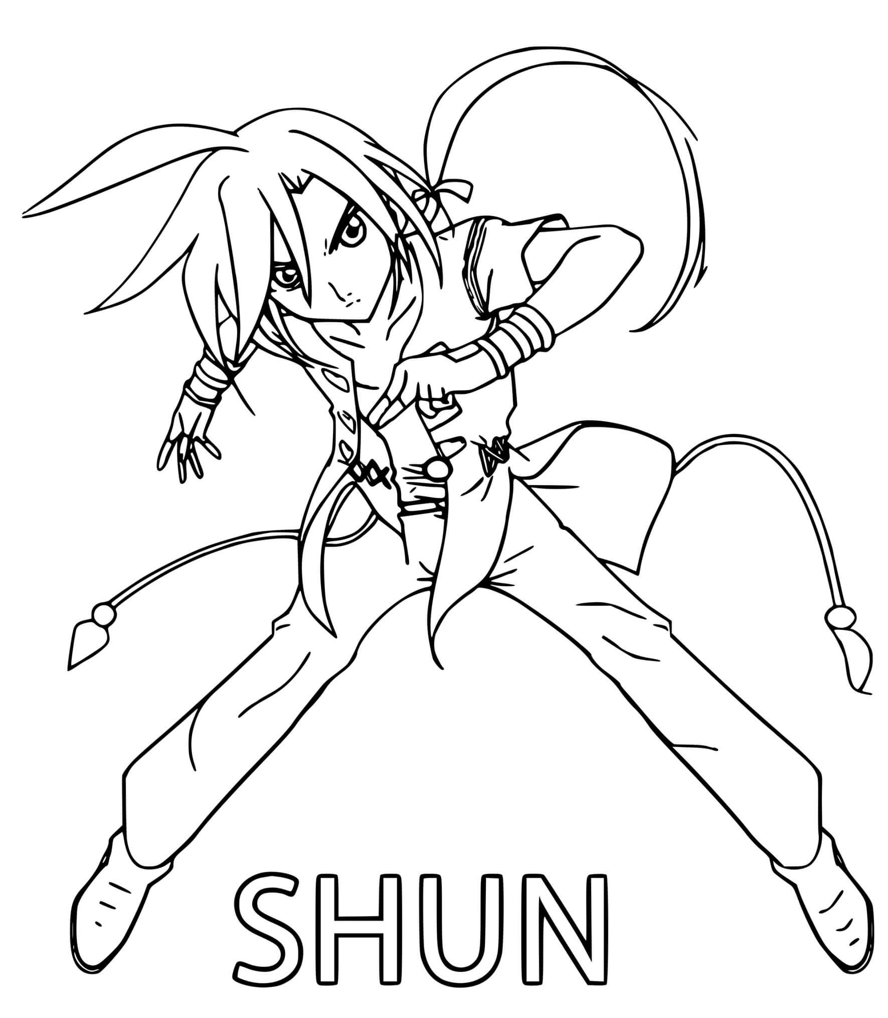 Shun Bakugan Coloring Pages