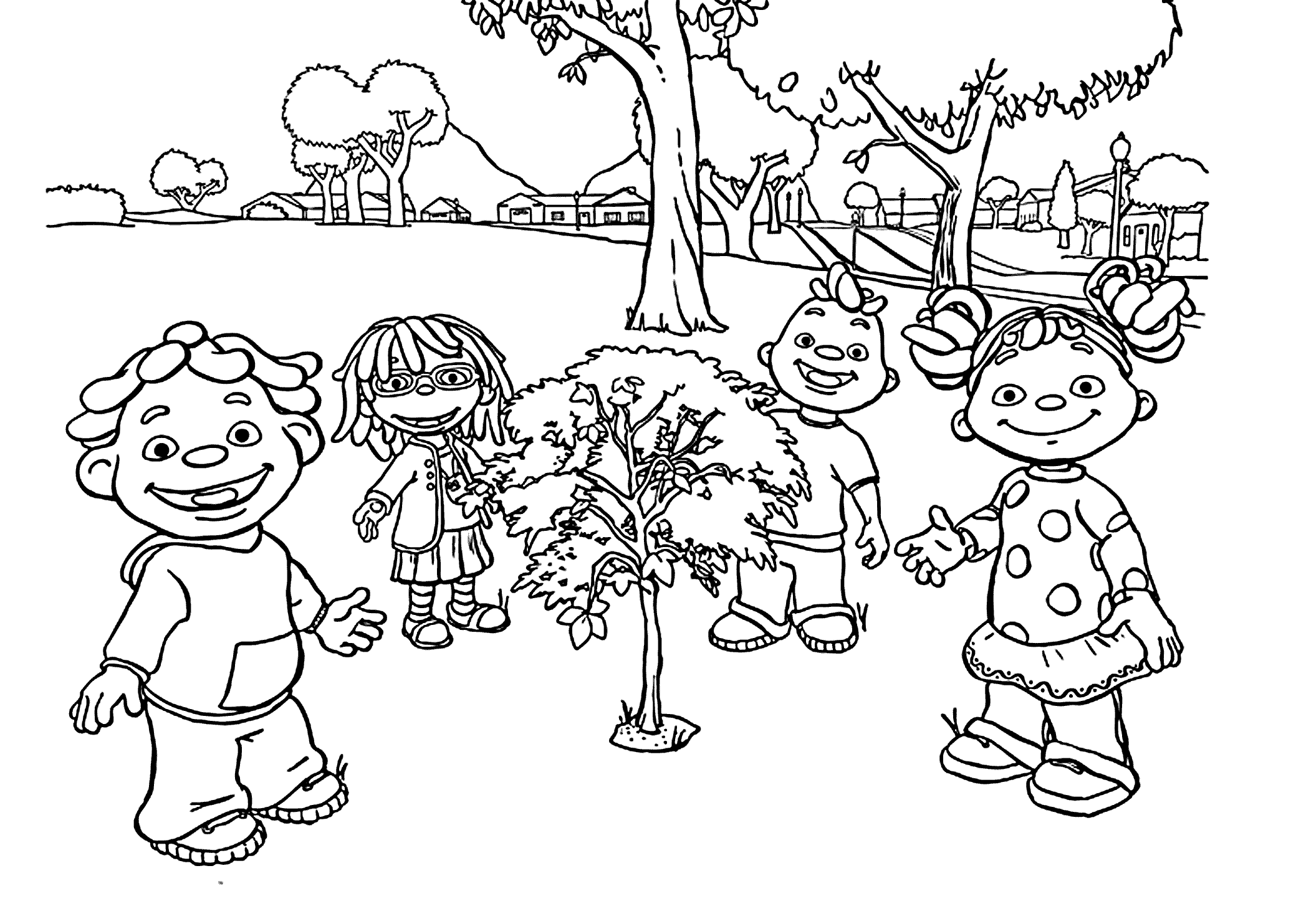 Sid The Science Kid Characters Coloring Page