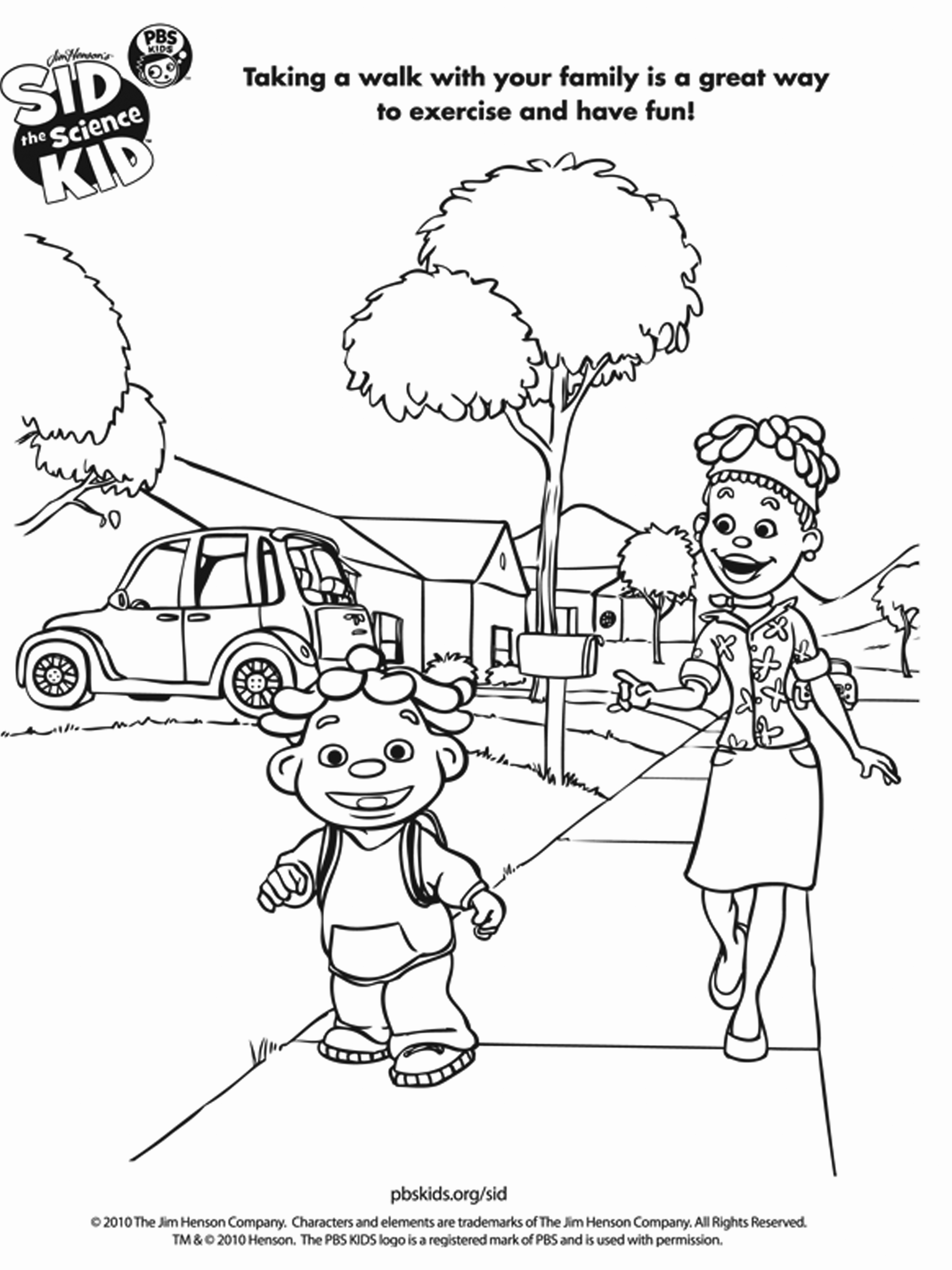 Sid The Science Kid Exercise Coloring Pages