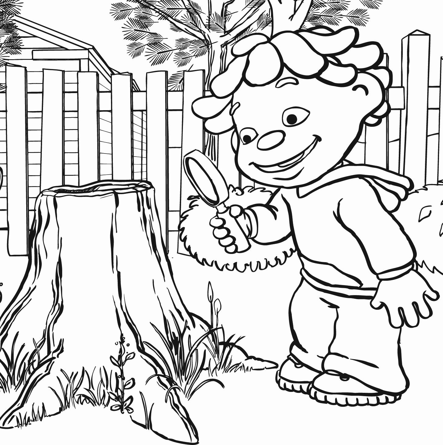 Sid The Science Kid Exploring Coloring Page