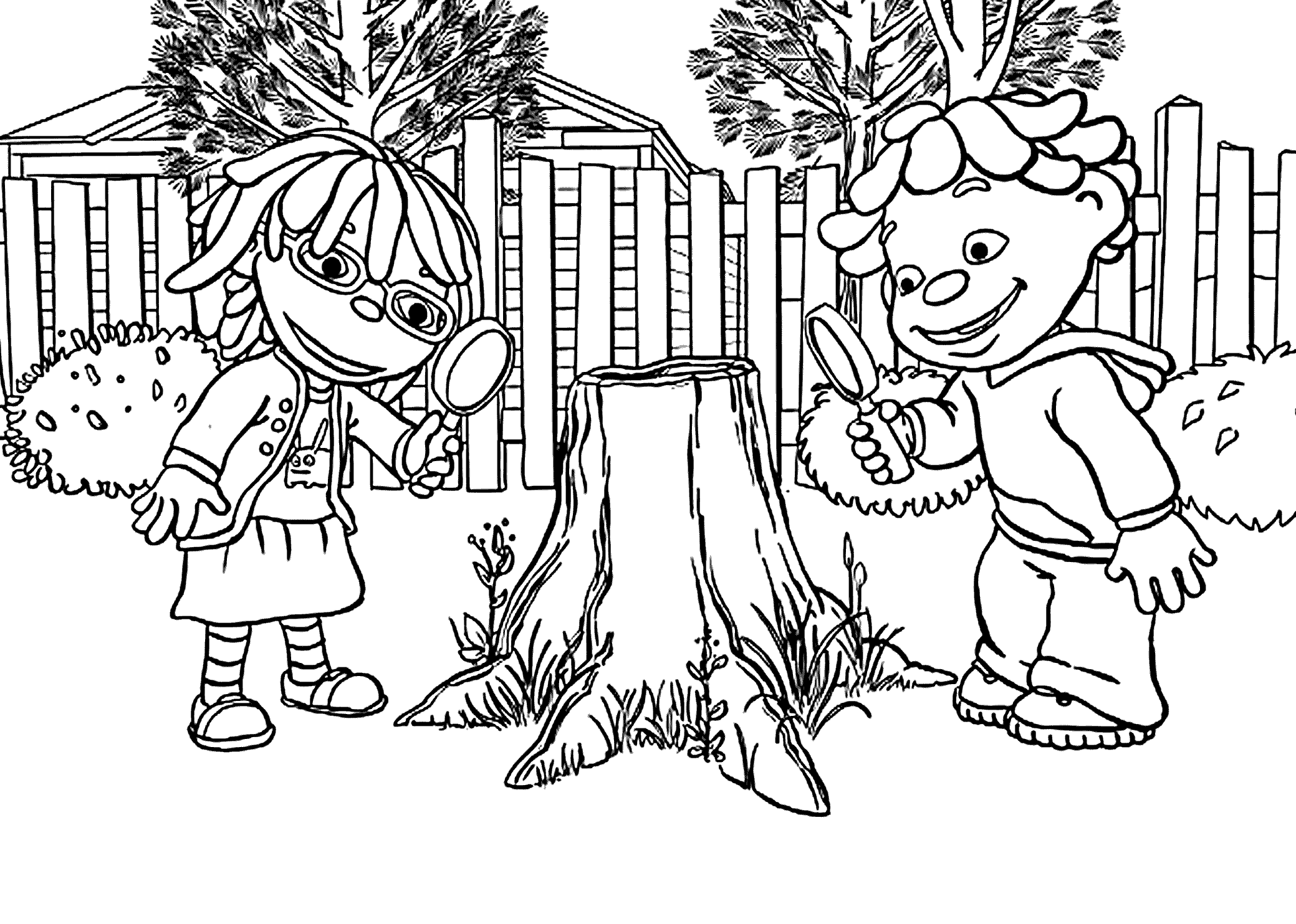 Sid The Science Kid Magnifiers Coloring Pages