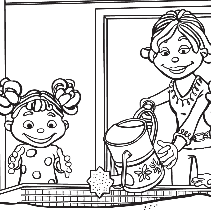 Sid The Science Kid Watering Can Coloring Pages