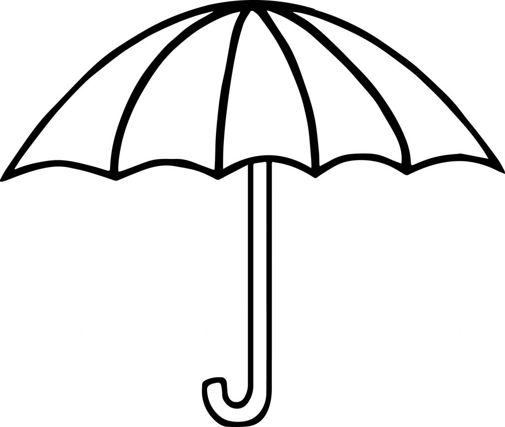 Simple Umbrella Coloring Page