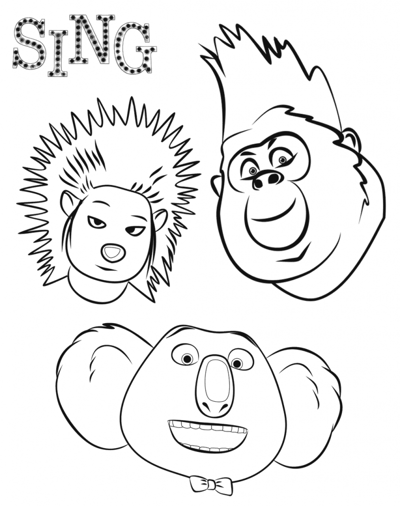 Sing Coloring Pages