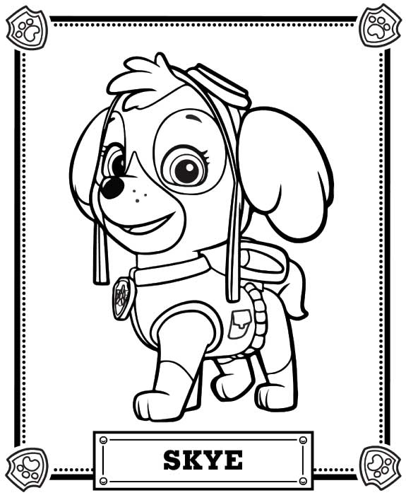 Skye - Paw Patrol Coloring Pages