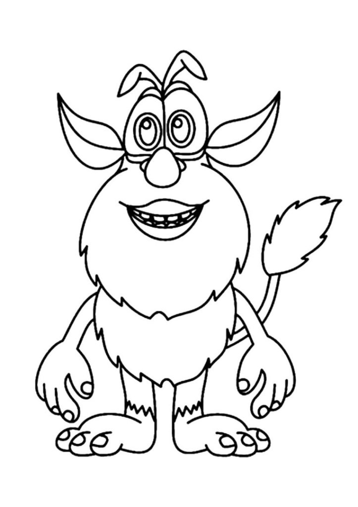 Smiling Booba Coloring Pages