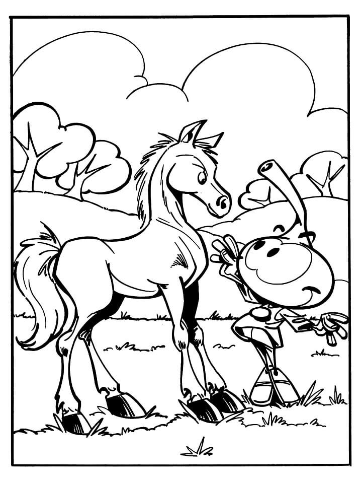 Snork And Horse Coloring Page