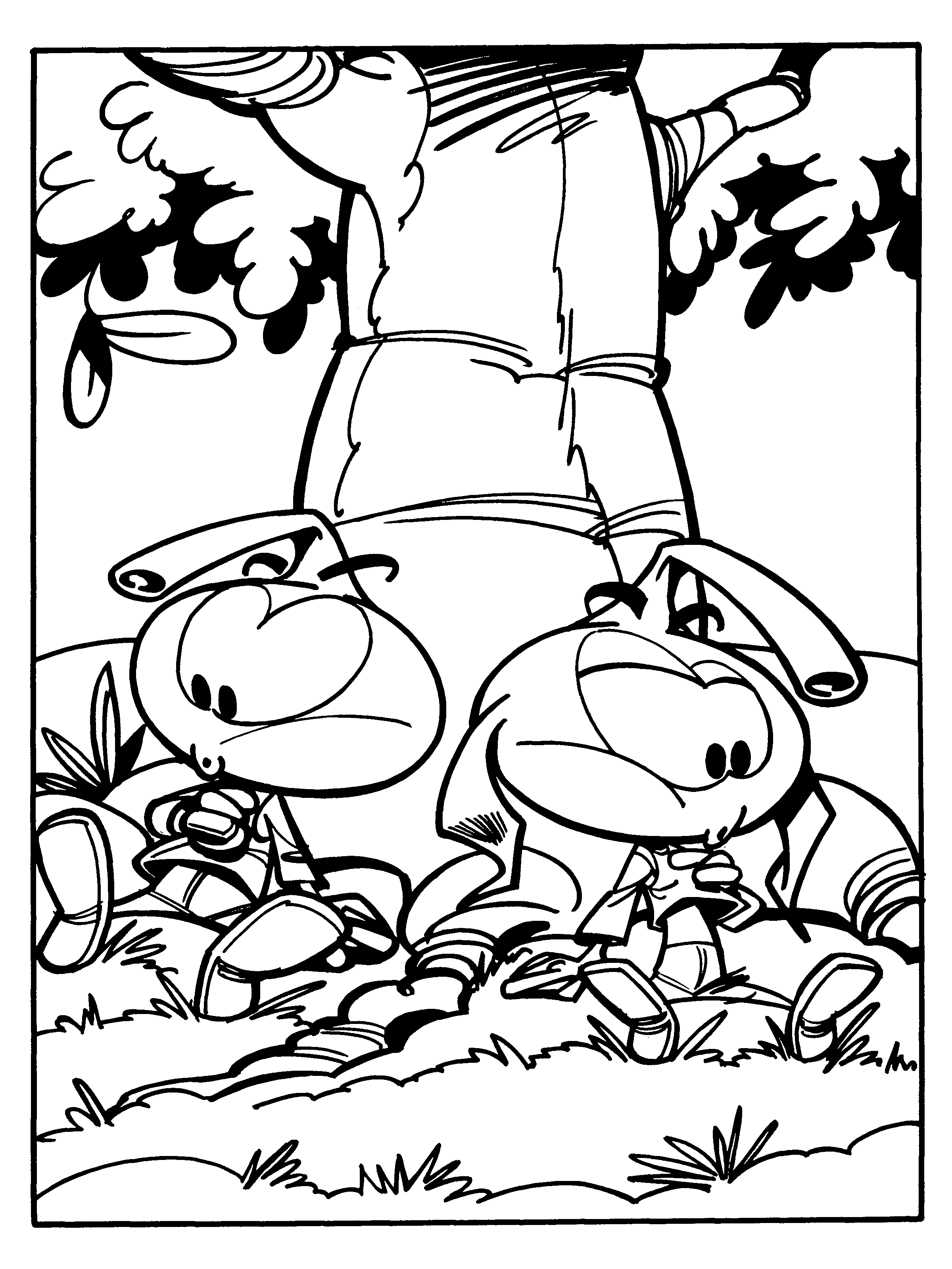 Snorks Under A Tree Coloring Page