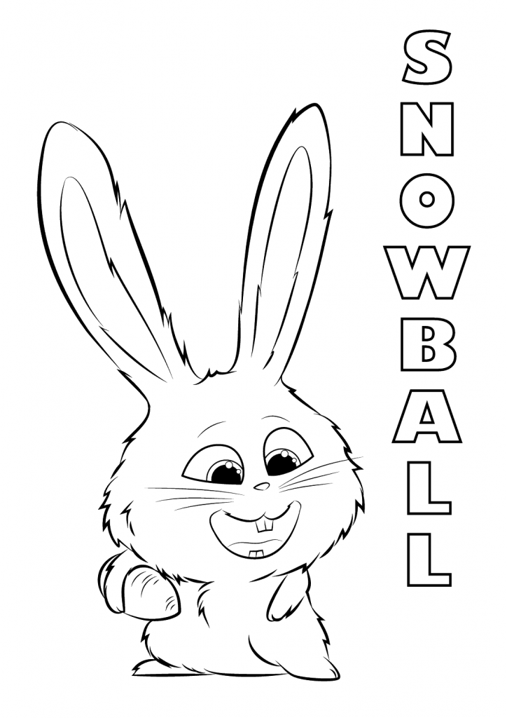Snowball The Secret Life of Pets Coloring Pages