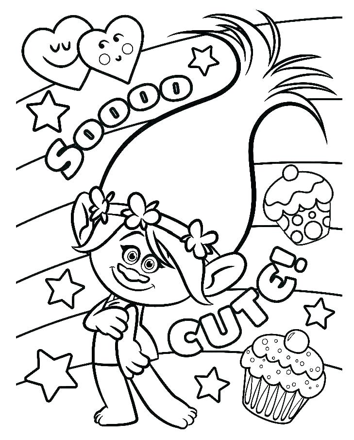 So Cute Poppy Coloring Pages