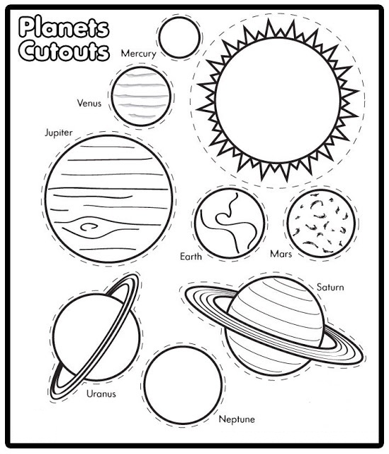 Solar System Coloring Page