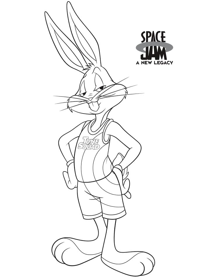 Space Jam A New Legacy Bugs Coloring Page