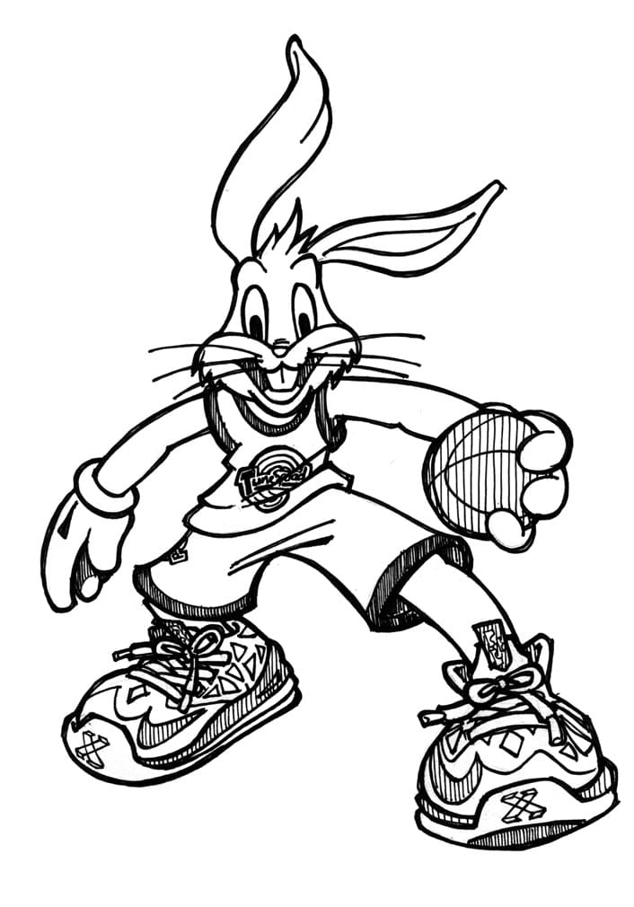 Space Jam Bugs Bunny Coloring Pages