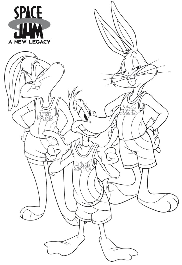 Space Jam Characters Coloring Pages