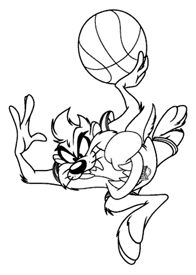 Space Jam Taz Coloring Pages