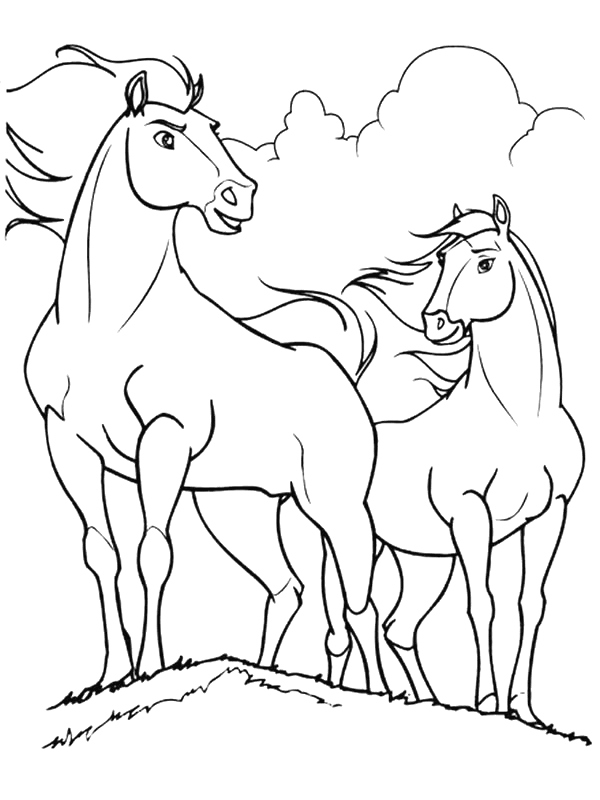 Spirit Riding Free Horse Coloring Page