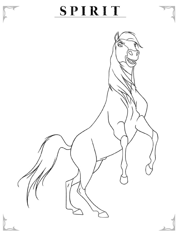 Spirit Riding Free Printable Coloring Pages