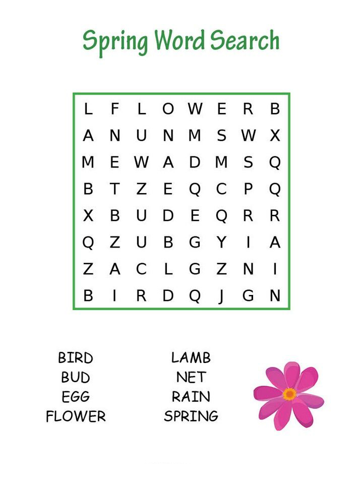 Spring - Third Grade Word Search