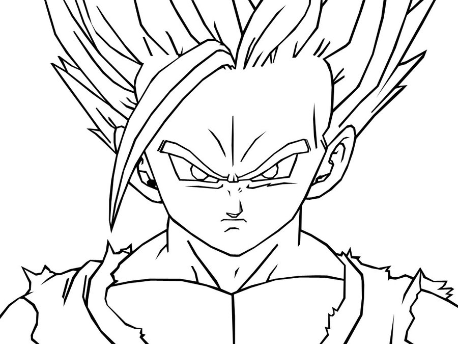 SSJ2 Gohan -Dragon Ball Z Coloring Pages