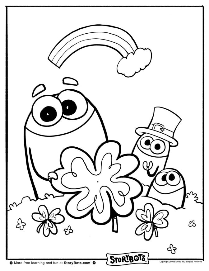 St Patricks Storybots Coloring Pages