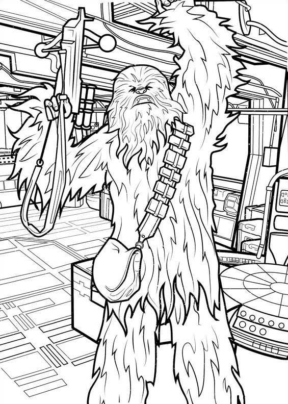 Star Wars Chewbacca Coloring Page