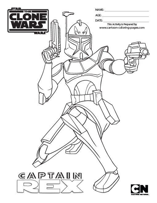 Star Wars Clone Wars Coloring Page