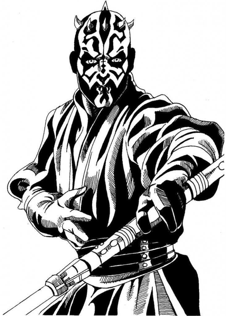 Star Wars Darth Maul Coloring Page